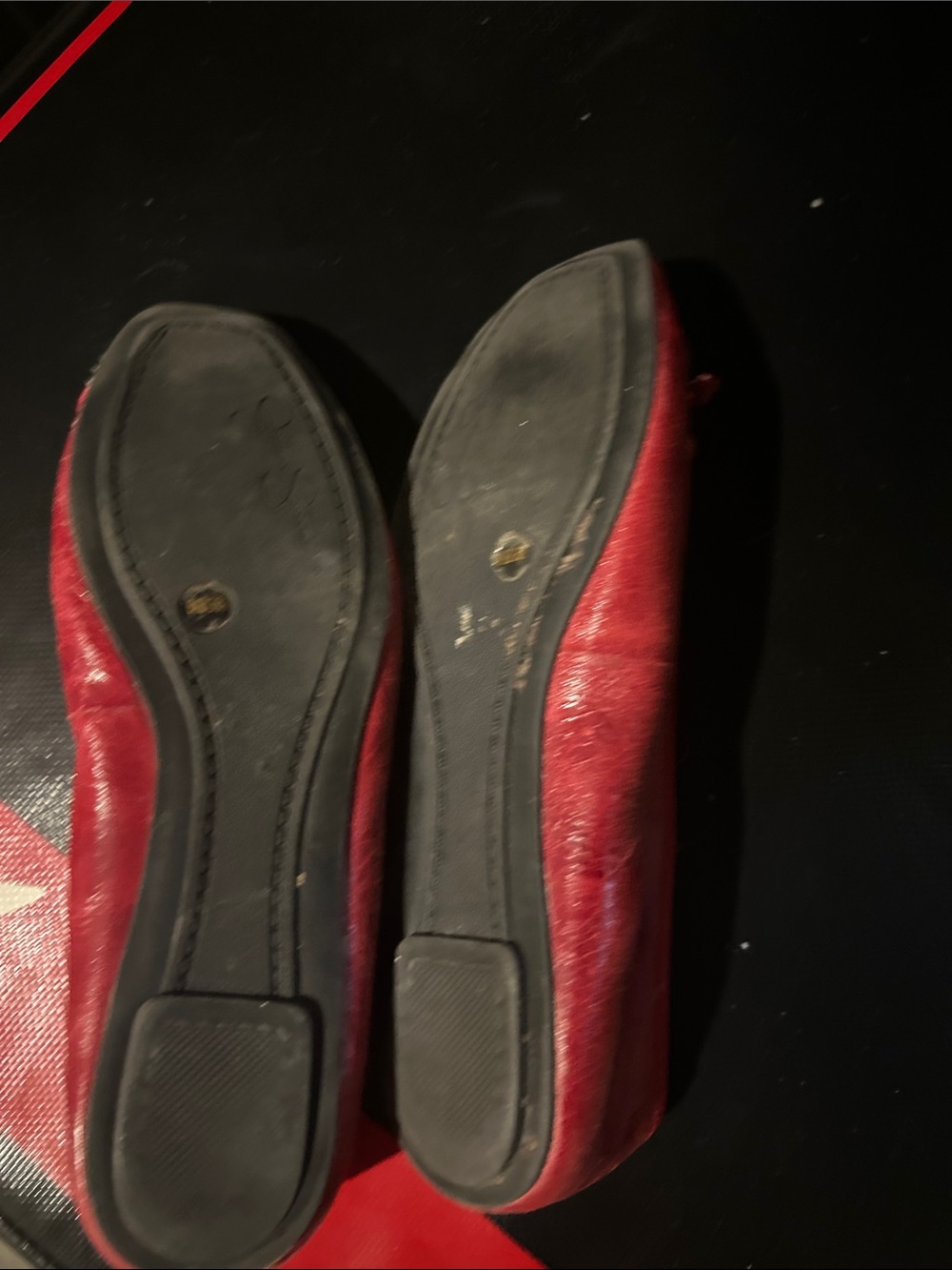 Jessica Simpson Burgundy Leather Ballet Flats with Bow - Picture 5 of 5